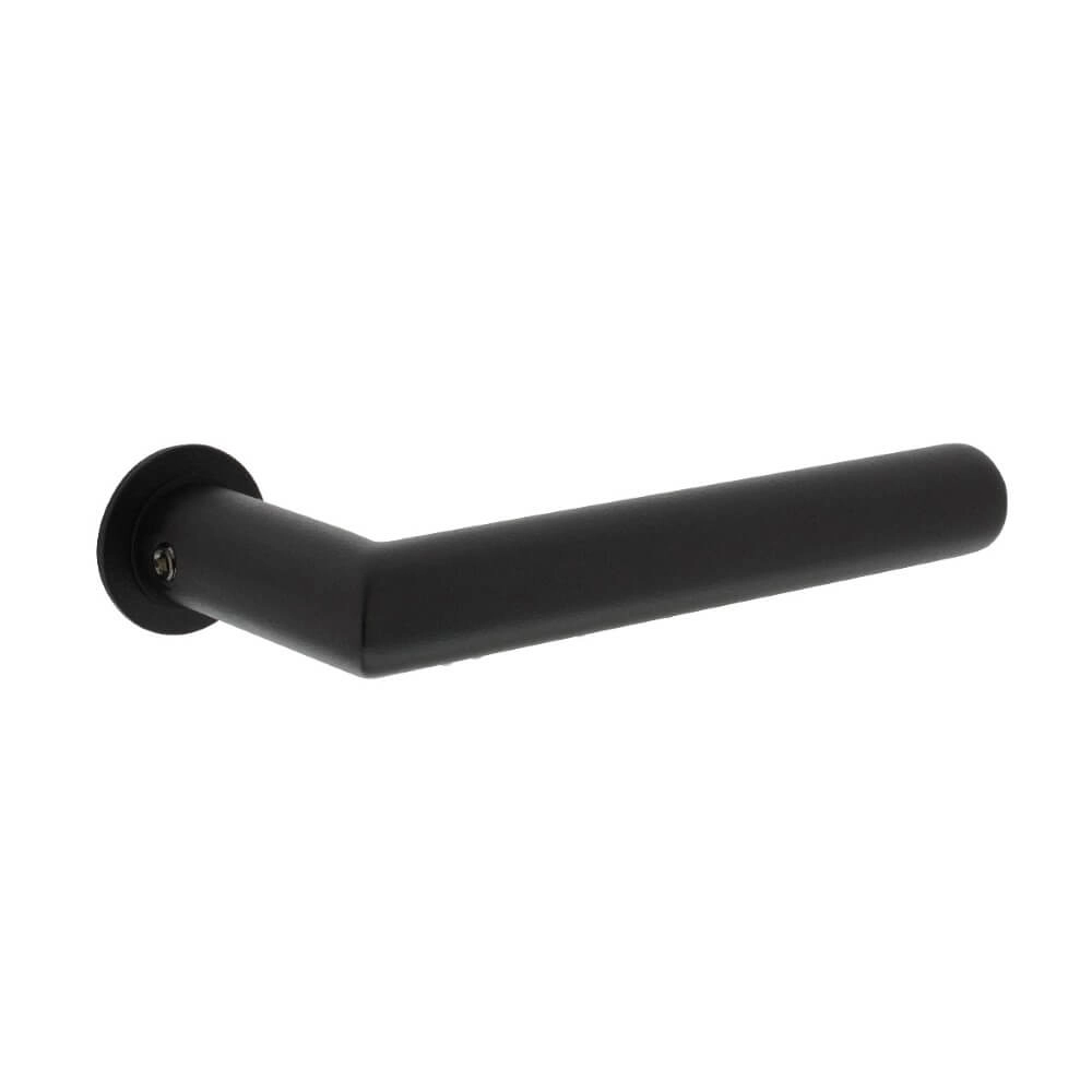Poignée de porte étanche Jura petite rosace noire