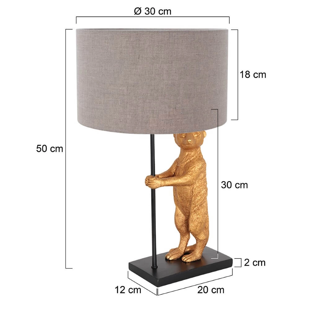 Lampe de table Animaux avec capuche taupe Steinhauer 8712746151800