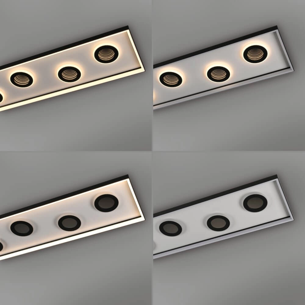 Plafonnier rectangulaire Dune noir Paul Neuhaus 4012248384923