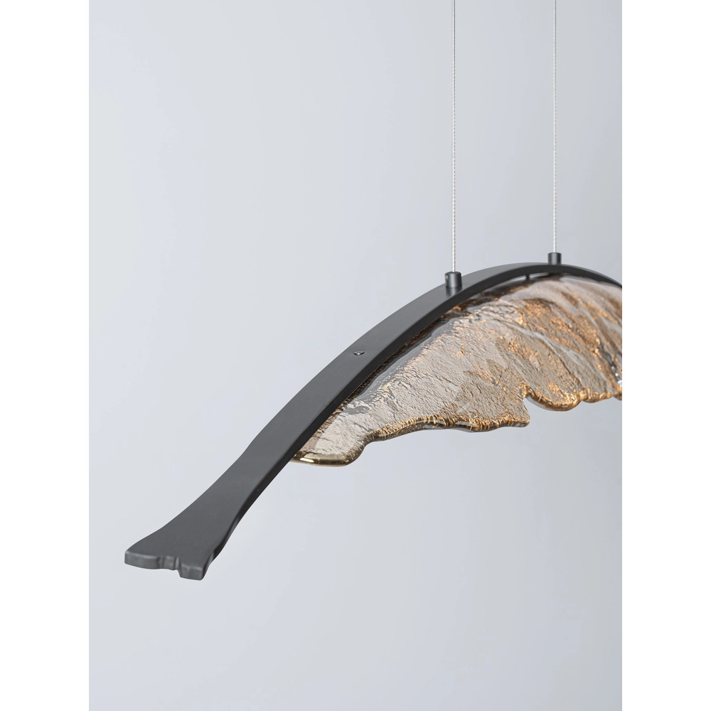 Lampe pendante de conception Amado anthracite avec moka 131,5 cm Lyora 5212063500280