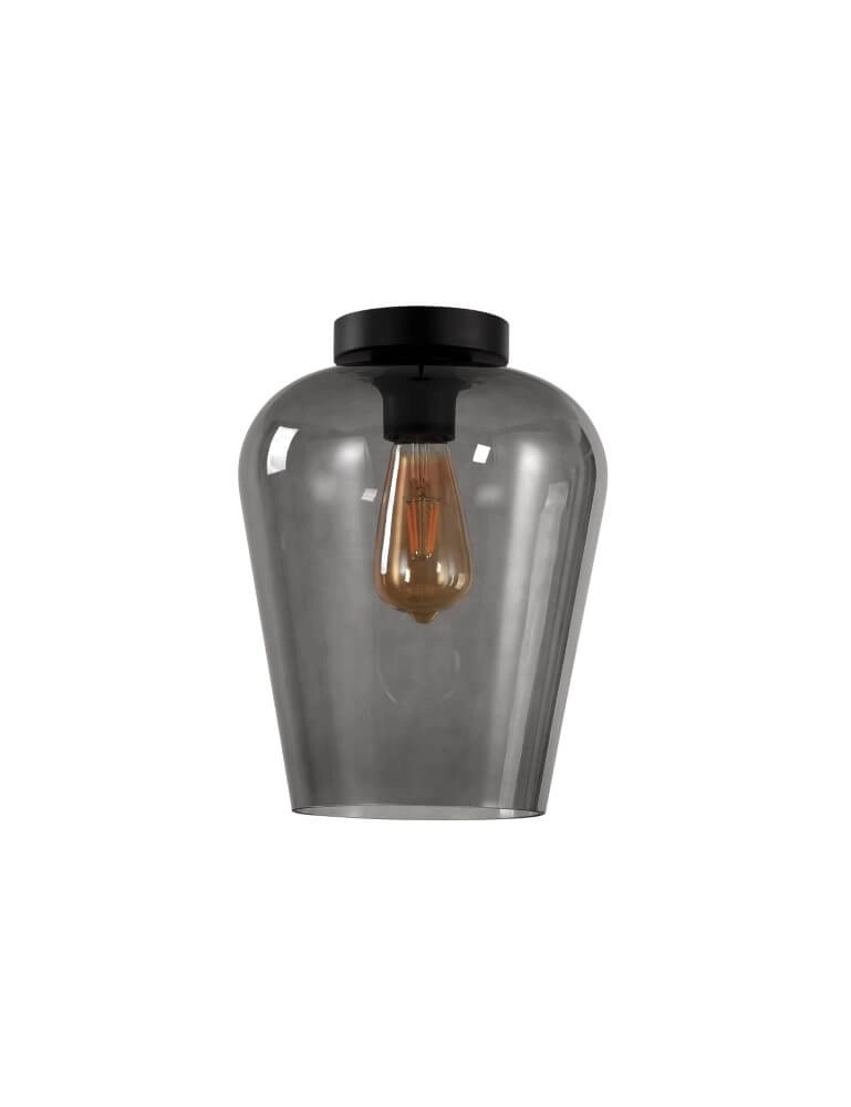 Plafonnier Tombo verre fumé Ø 23cm Artdelight 8719831737710