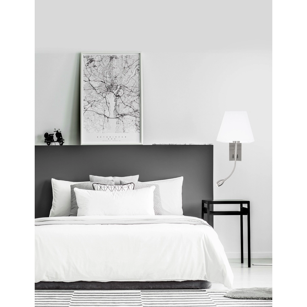 Applique murale Valencia blanc avec chrome Lyora 5212017411006