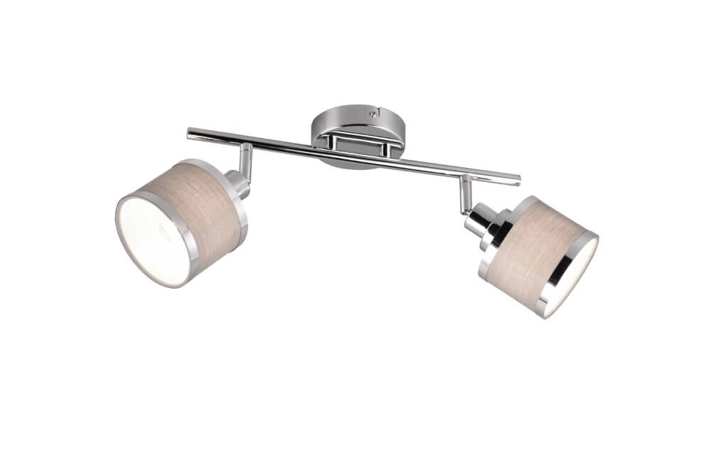 Spot en saillie design Arosa nickel, 2 lumières Spot en saillie design Arosa nickel, 2 lumières