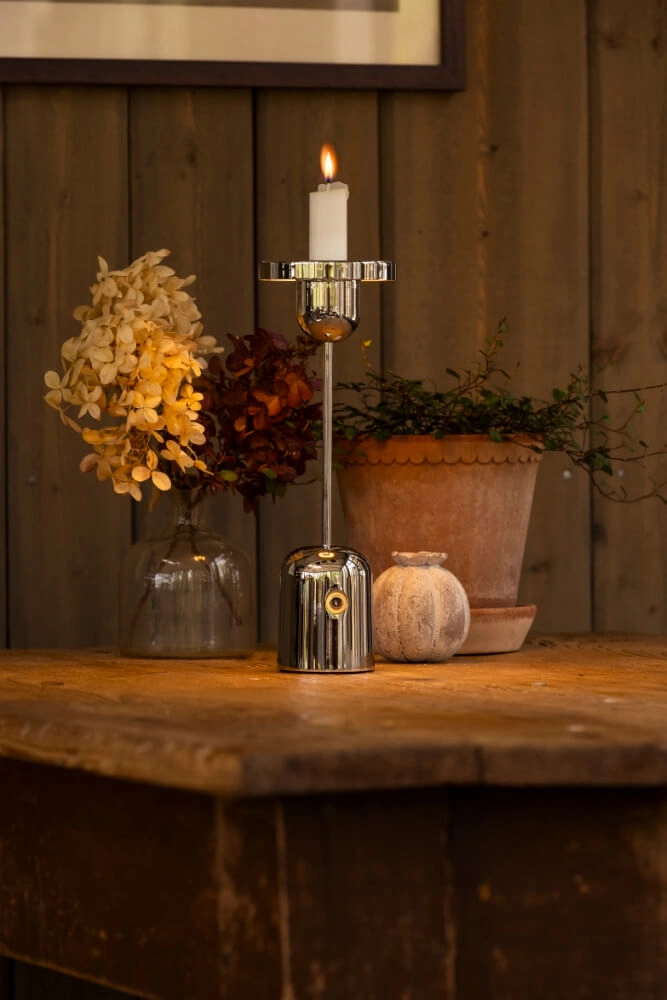 Lampe de table rechargeable Cassis Acier inoxydable pour chandelier KonstSmide 7318307832006