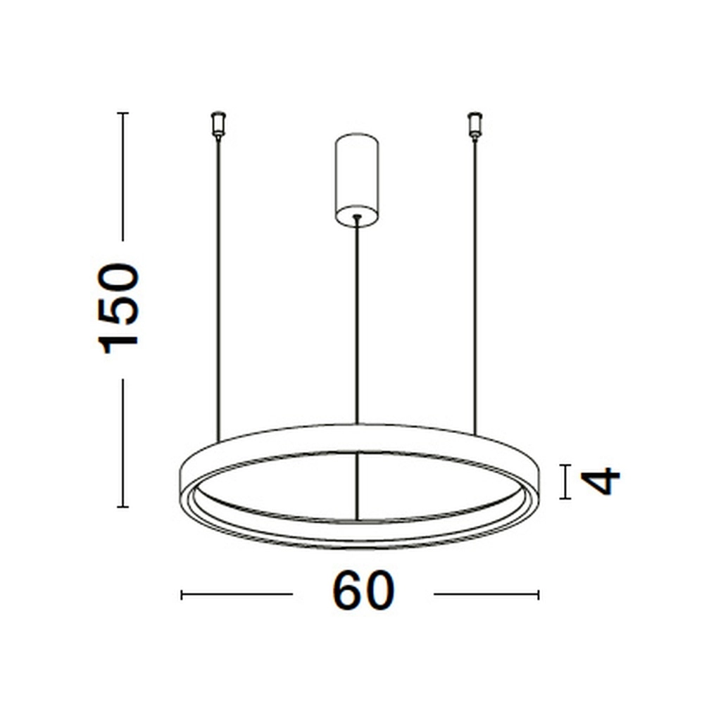 Suspension ronde Perrine noir Ø 60cm Lyora 5212017438416