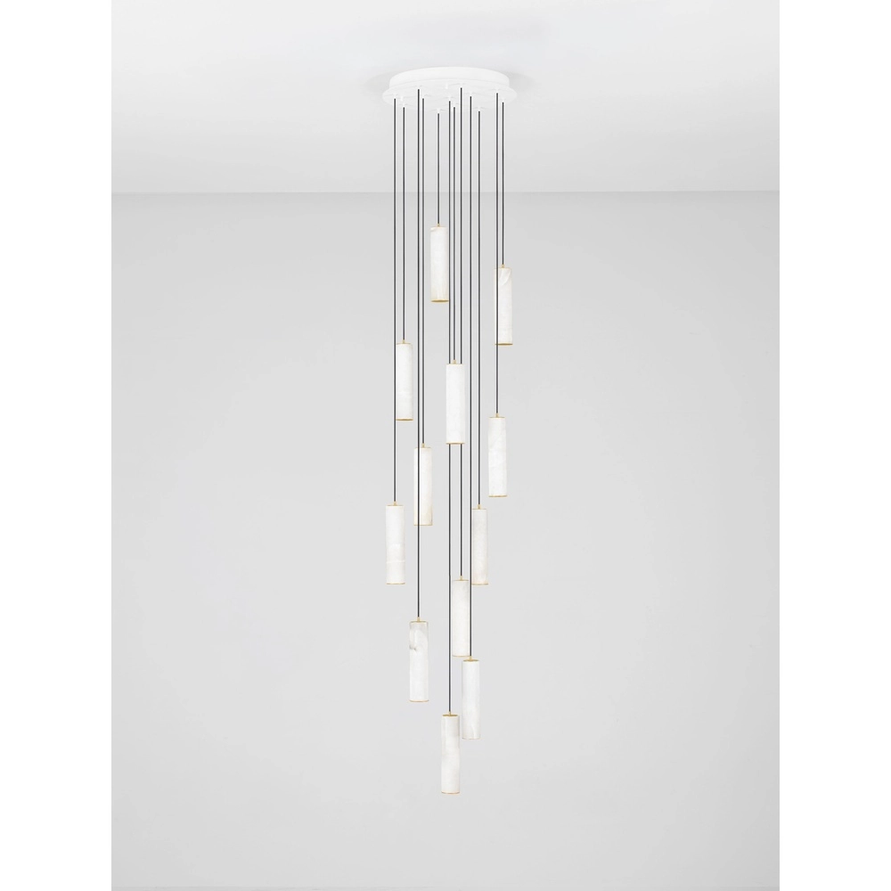Lampe suspendue Diletto Or avec 12 luminaires blancs Lyora 5212063503243