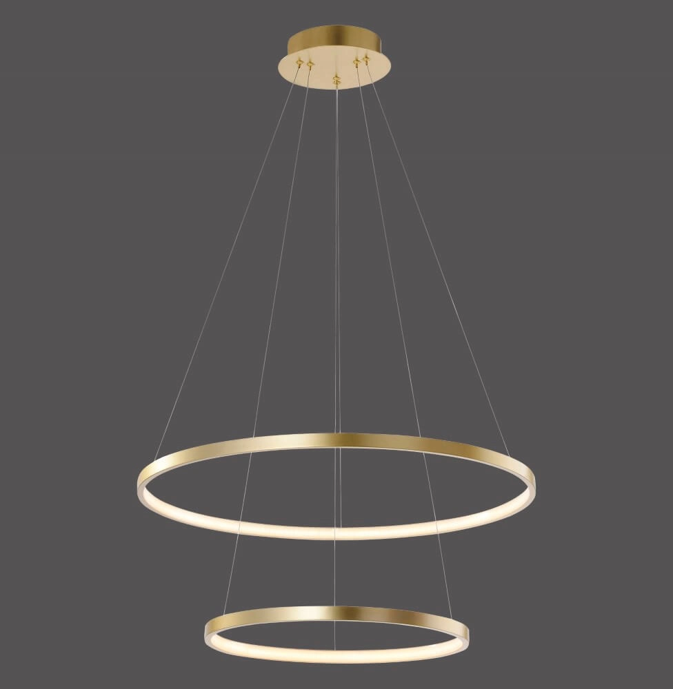 Lampe suspendue ronde Circle duo or Ø 50cm Just Light 4043689960438
