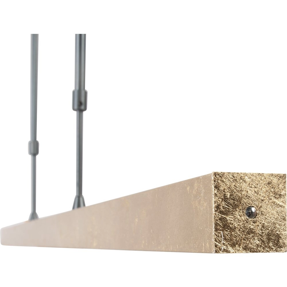 Lampe suspendue noire Real 3 130cm avec de l'or Masterlight 8718121214320