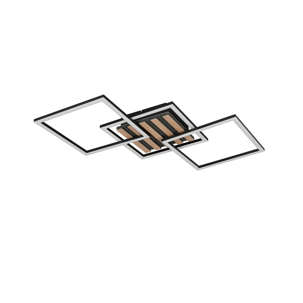 Lampe de plafond moderne Zaro Noir 74,5cm Trio 4017807682212