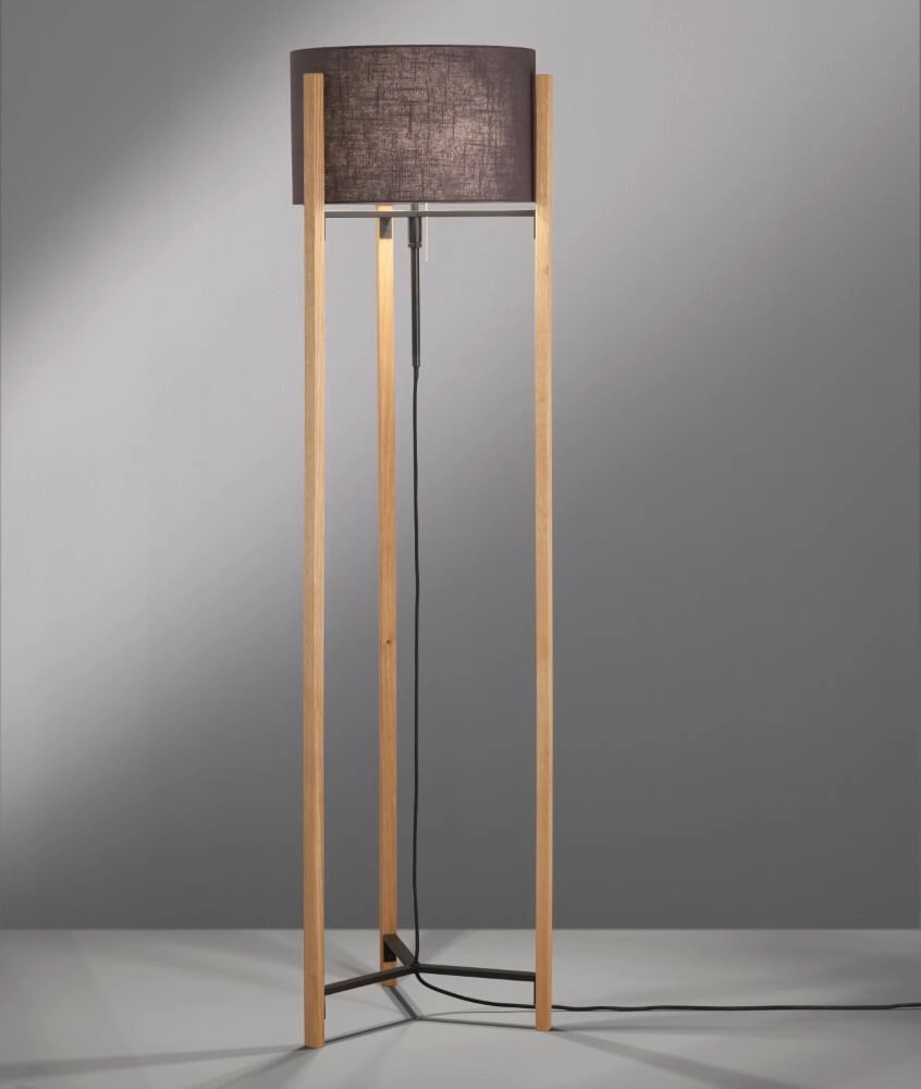 Lampe de table Shine-Wood avec capuche noire Fischer & Honsel 4003694405164