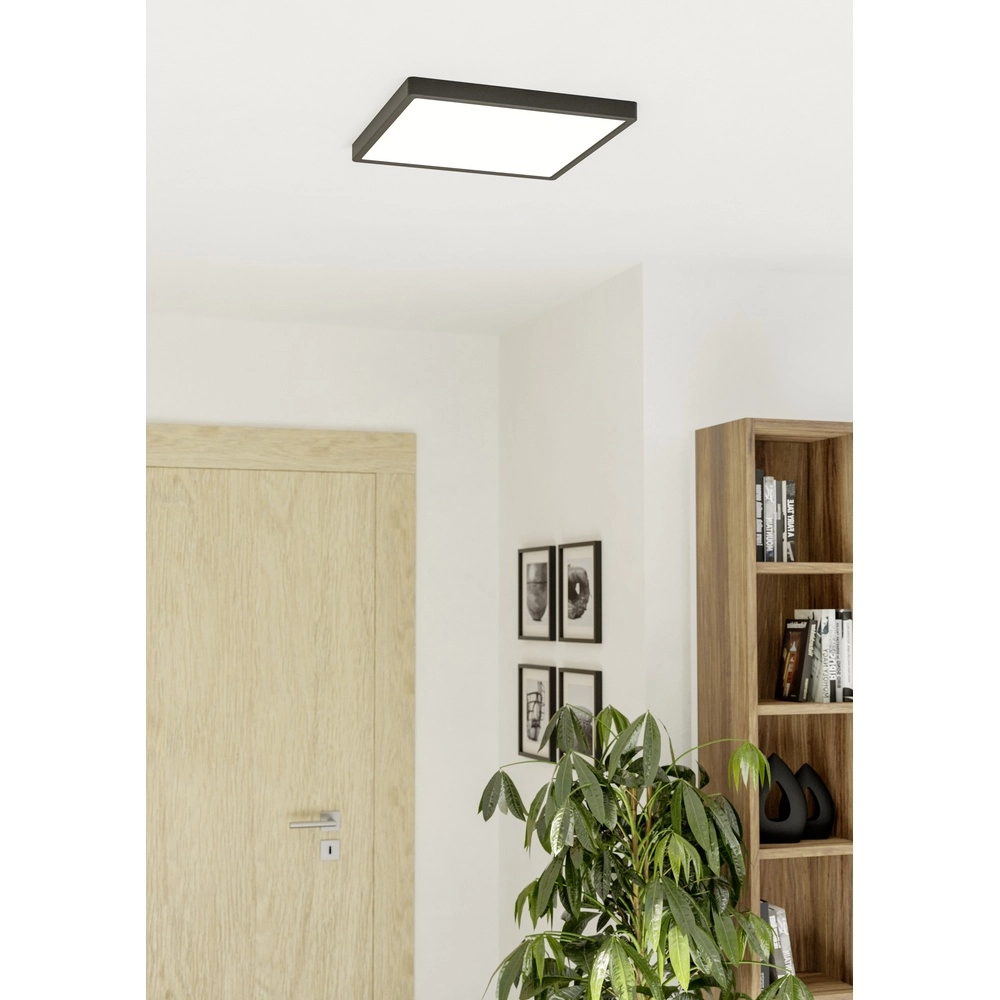 Lumière LED de plafond Fueva 6 Carré - Noir - 39x39cm Eglo 9008606330133
