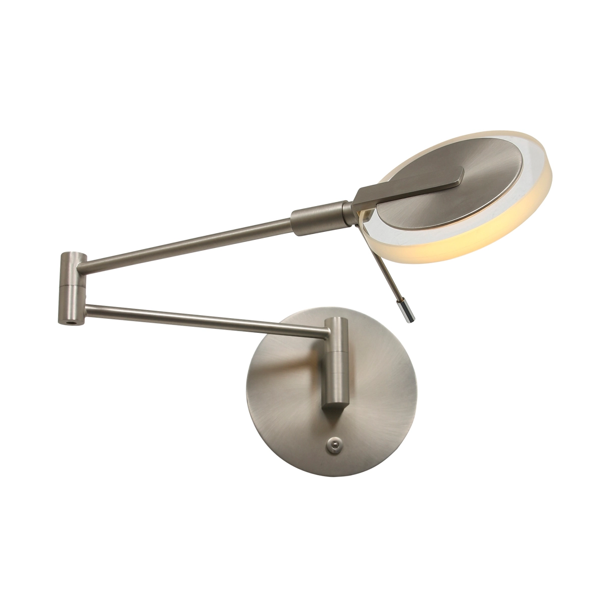 Lampe de lecture murale LED Turound 10w - 2700K - 62cm verre clair inox
