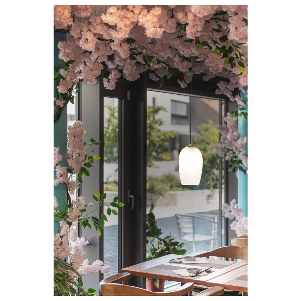 Lampe à suspension en verre Pantilo verre blanc - Ø 18cm SLV 4024163266383