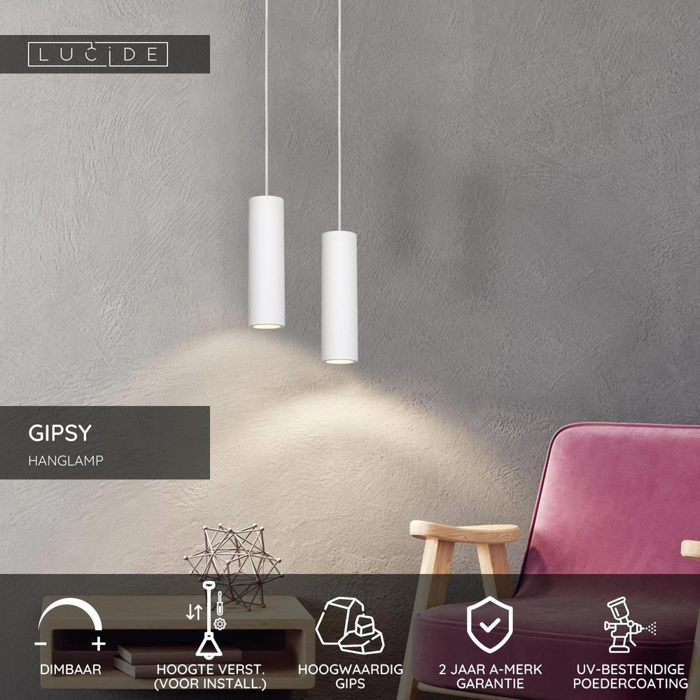 Lampe pendante de conception Gipsy Blanc Lucide 5411212351463