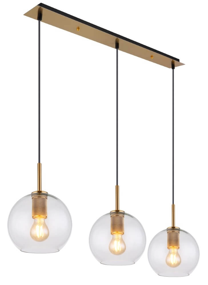 Lampe à suspension en verre Adara 3 lumières Globo 9007371405602