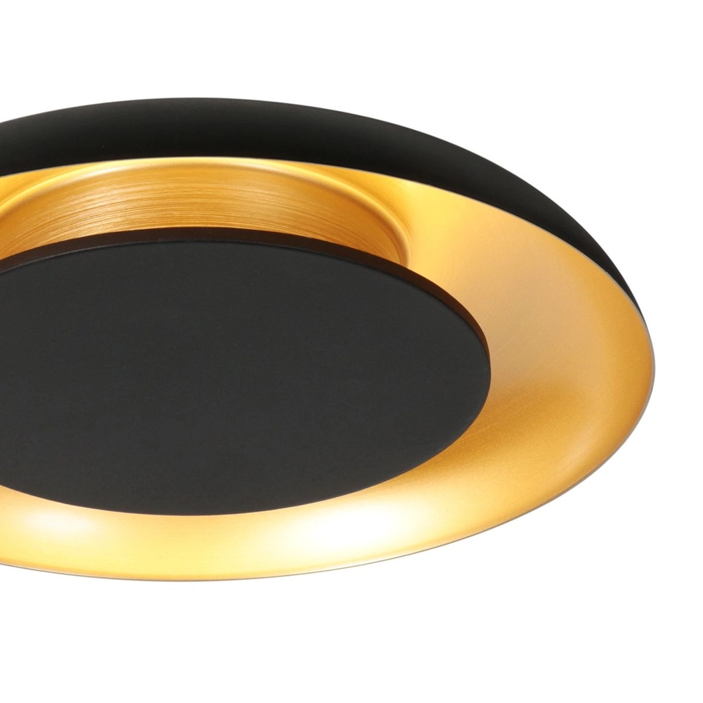 Plafonnier Golden Veil noir Ø 40cm Steinhauer 8712746180299