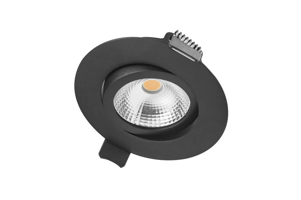 Spot encastrable plat Lux Slim 3000K - noir