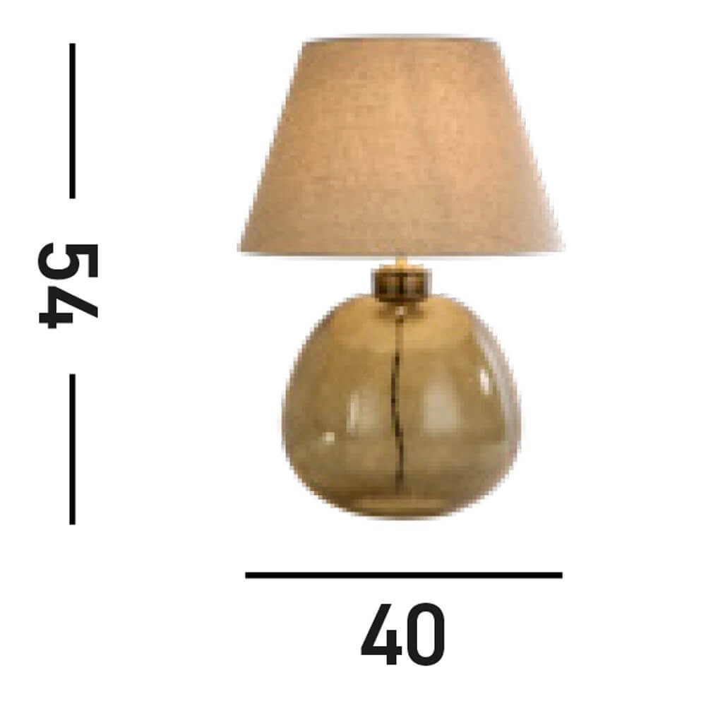 Lampe de table Zenith Verre vert Searchlight 5053423273617