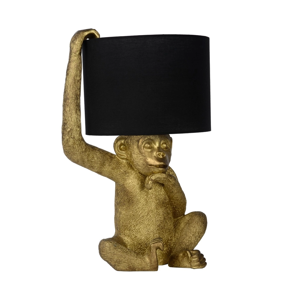 Lampe de table Extravaganza Chimp singe noir avec or