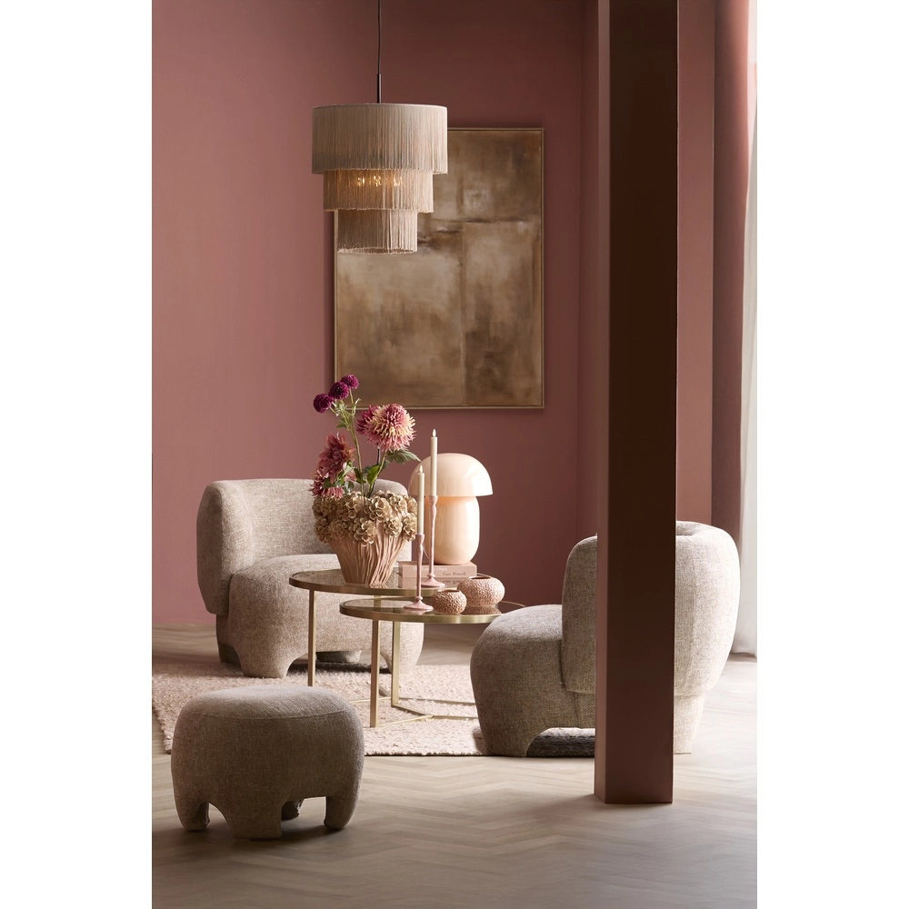 Lampe pendante à corde Malaika Ø 45cm - taupe Light & Living 8717807816391