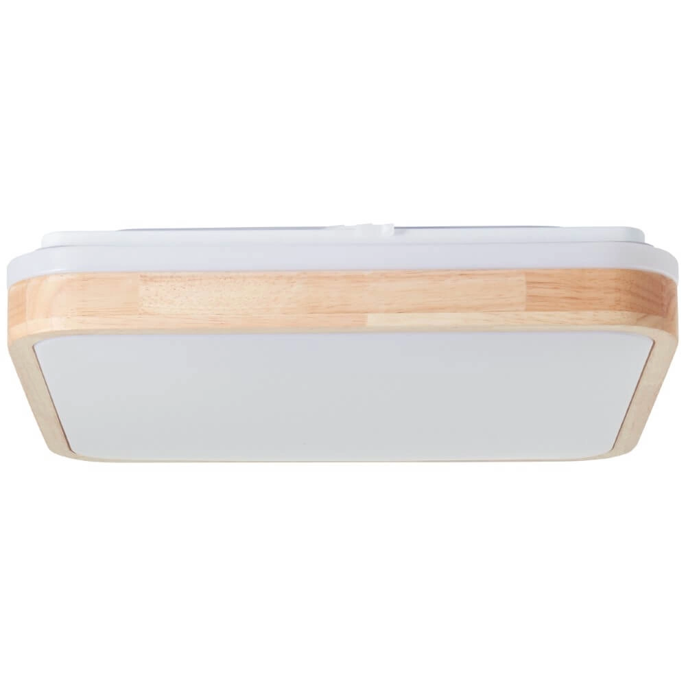Plafonnier Tumeo 39 x 39cm blanc avec bois Plafonnier Tumeo 39 x 39cm blanc avec bois