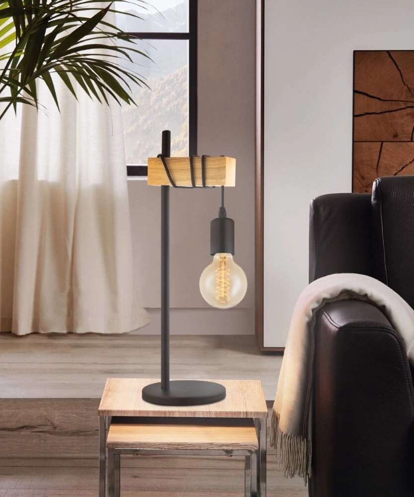 Lampe de table Townshend Bois Eglo 9002759435158