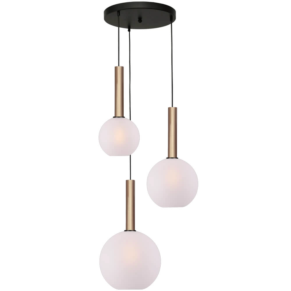 Lampe suspendue Vide Bella 2 Laiton doré avec verre blanc Lampe suspendue Vide Bella 2 Laiton doré avec verre blanc