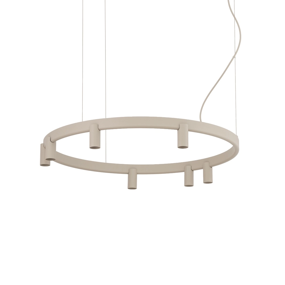 Lampe pendante de conception Fourty brun sable Ø 80cm