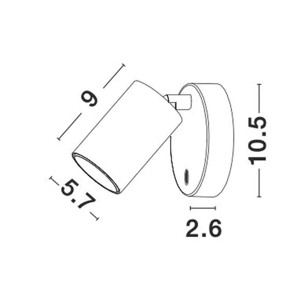 Spot mural Net Rond blanc Lyora 5212017422910