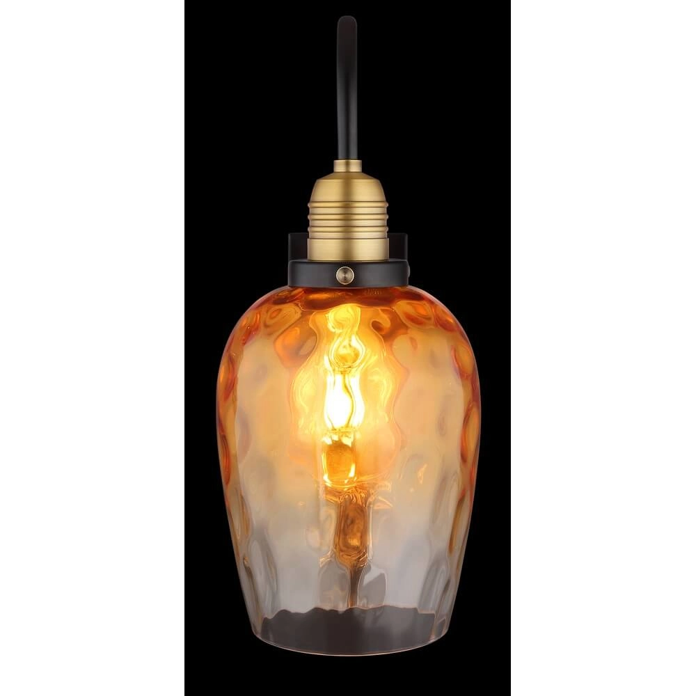 Applique murale Salvy Nid d’abeille en verre ambré Globo 9007371451609