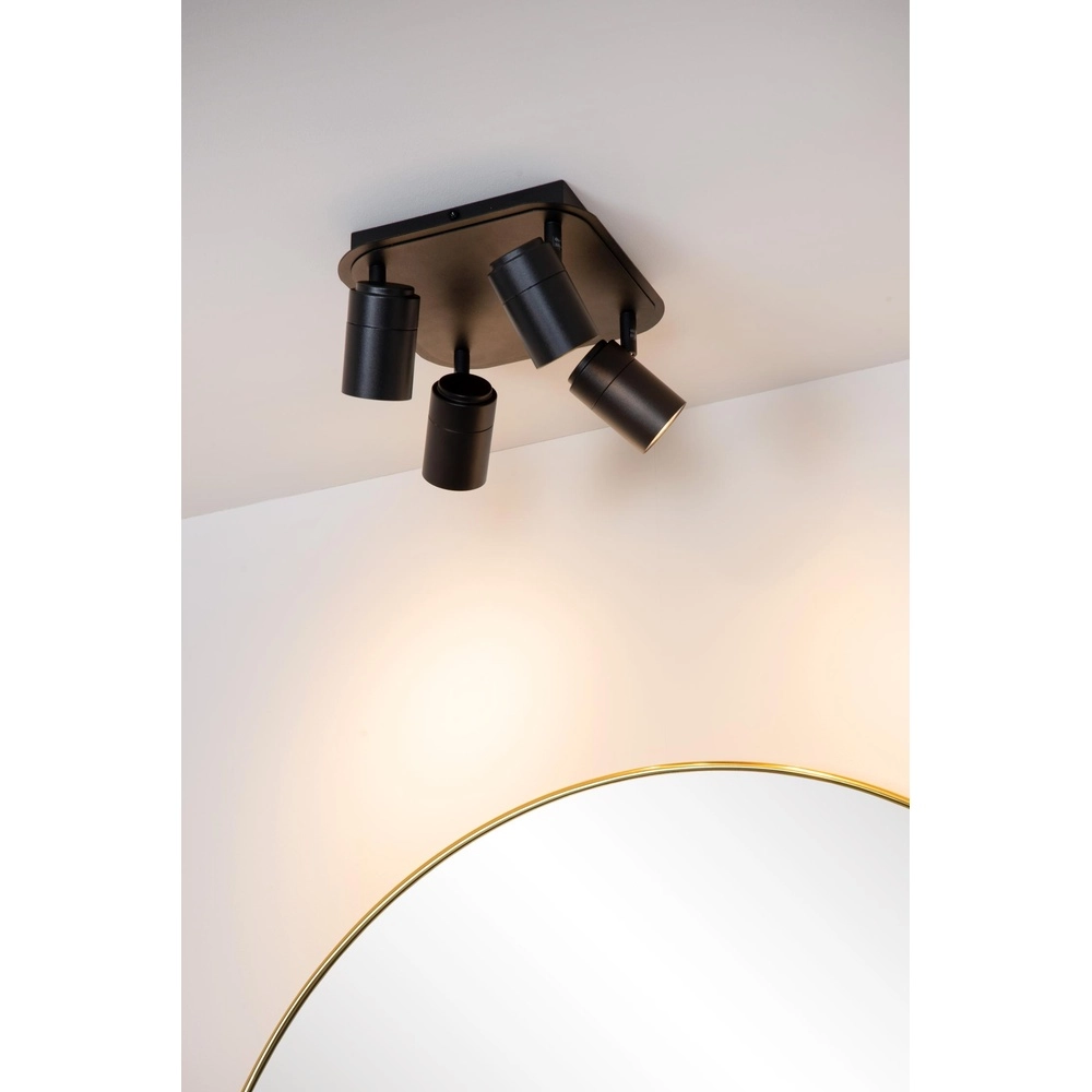 Projecteur de plafond Lennert Noir à 4 lumières Lucide 5411212262707