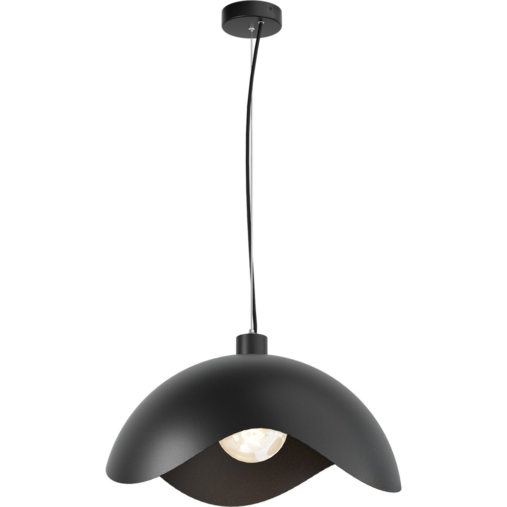 Lampe pendante de conception Volta Ø50cm - ondulé - noir