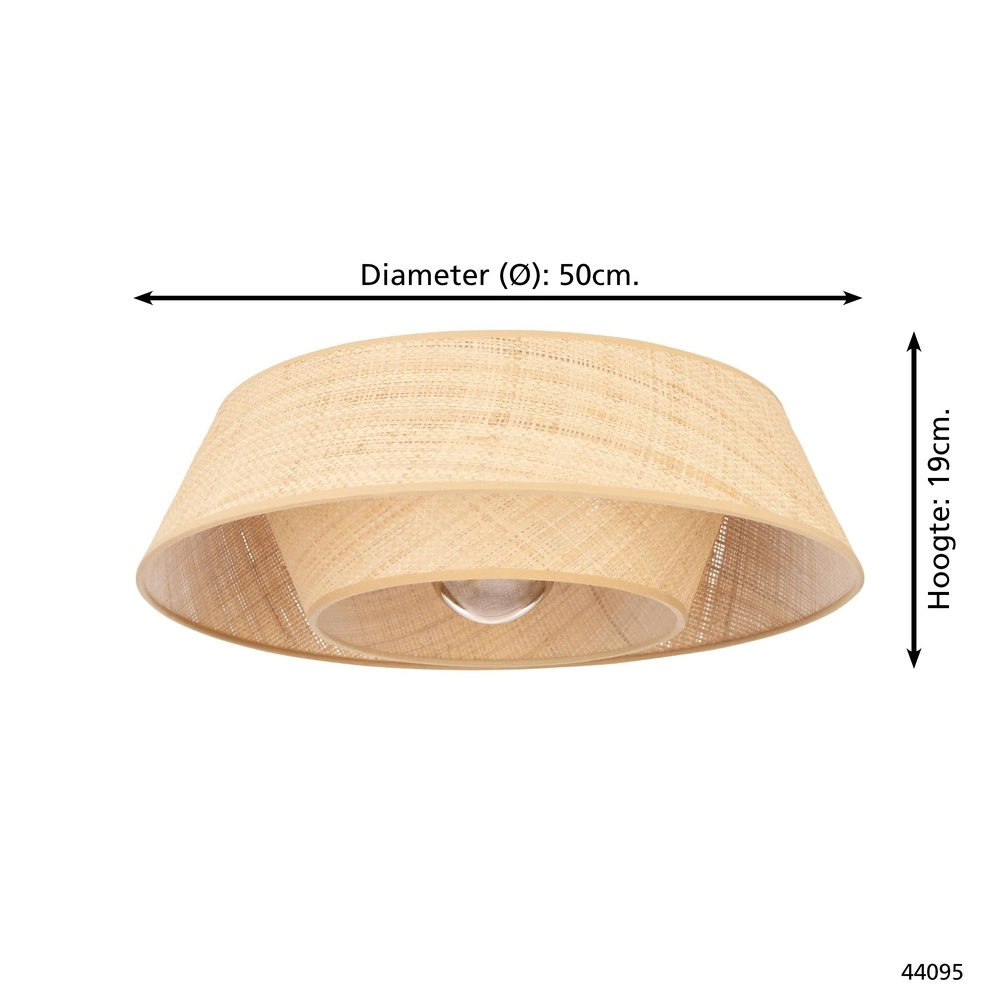 Lampe de plafond scandinave Marford Ø 50cm - 1x E27 Eglo 9002759440954