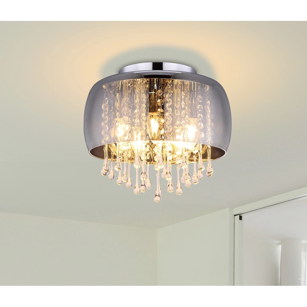 Lampe de plafond Kalla Ø 35cm chromé Globo 9007371388707