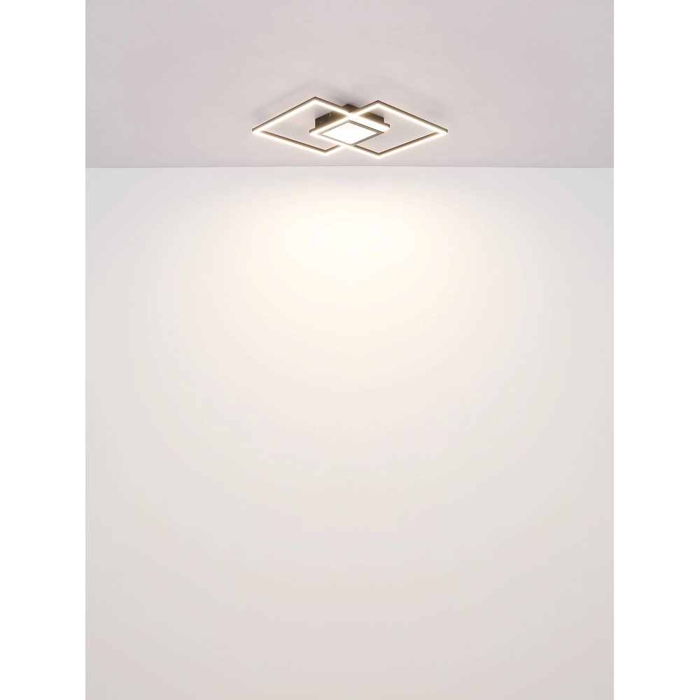 Lampe de plafond moderne Saunders Carré noir Globo 9007371475353