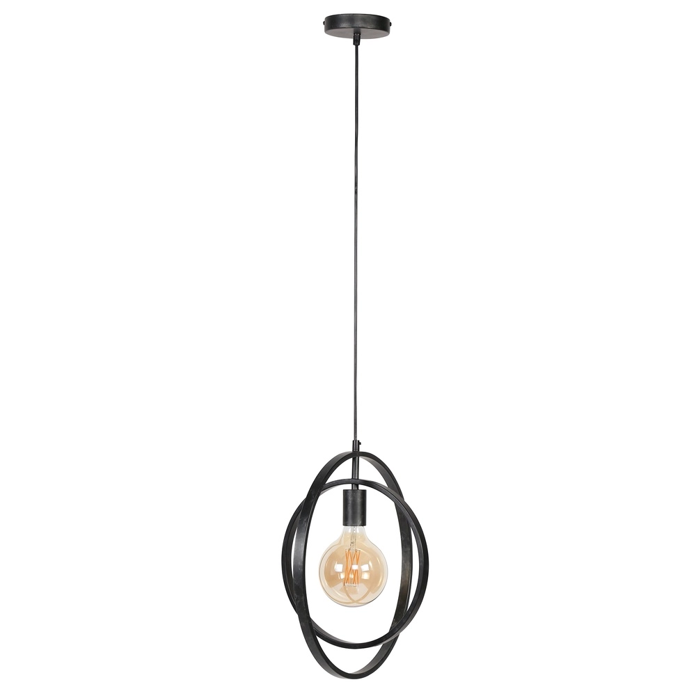 Lampe pendante moderne Ø 40cm Turn Charbon de bois Lyora 8716803513129