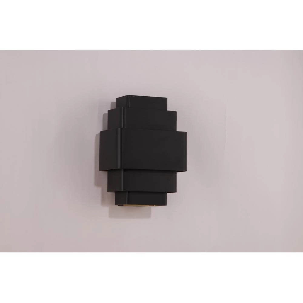 Applique murale design Layers Noir avec intérieur doré Artdelight 8720701101500