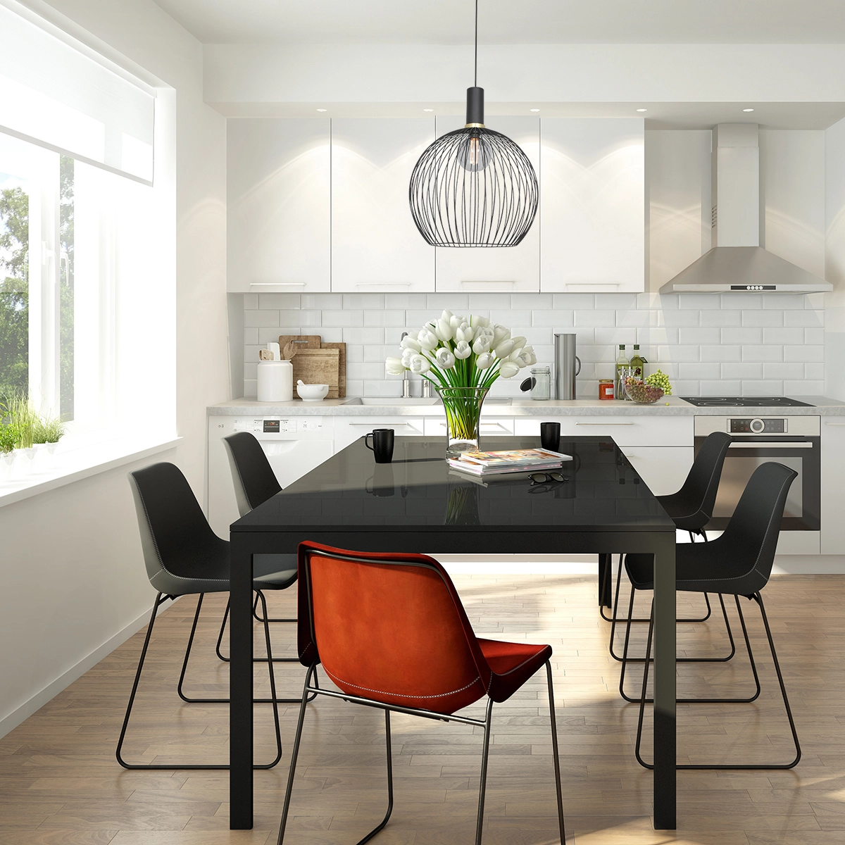 Lampe à fil Aureole 42cm noir avec or Steinhauer 8712746135480