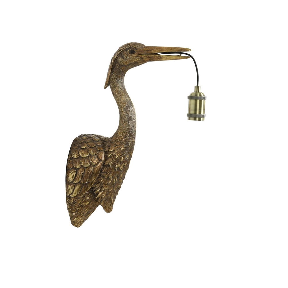 Lampe murale Crane Oiseau bronze Light & Living 8717807607968
