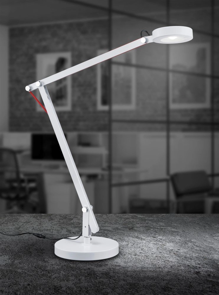 Lampe de bureau LED Amsterdam blanc Trio 4017807276046