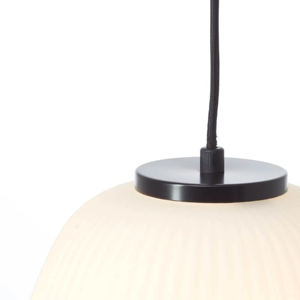 Lampe suspendue Kaizen noir avec du blanc Brilliant 4004353447167