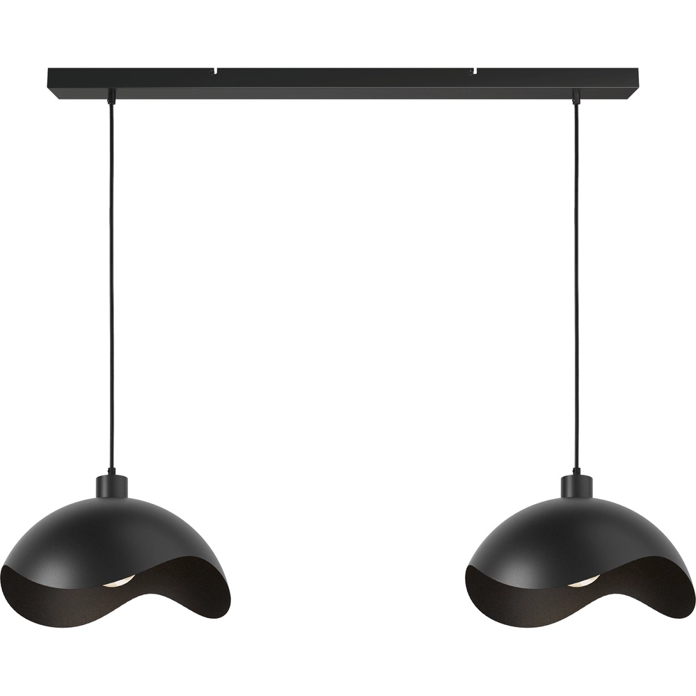 Lampe suspendue de bureau Volta 2x Ø40cm - noir