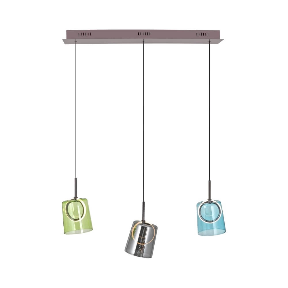 Lampe suspendue Zula 3 lumières droites Lampe suspendue Zula 3 lumières droites