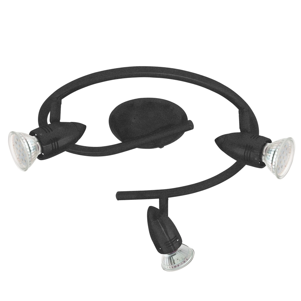 Emplacement monté en surface Magnum-Led Noir à 3 lumières