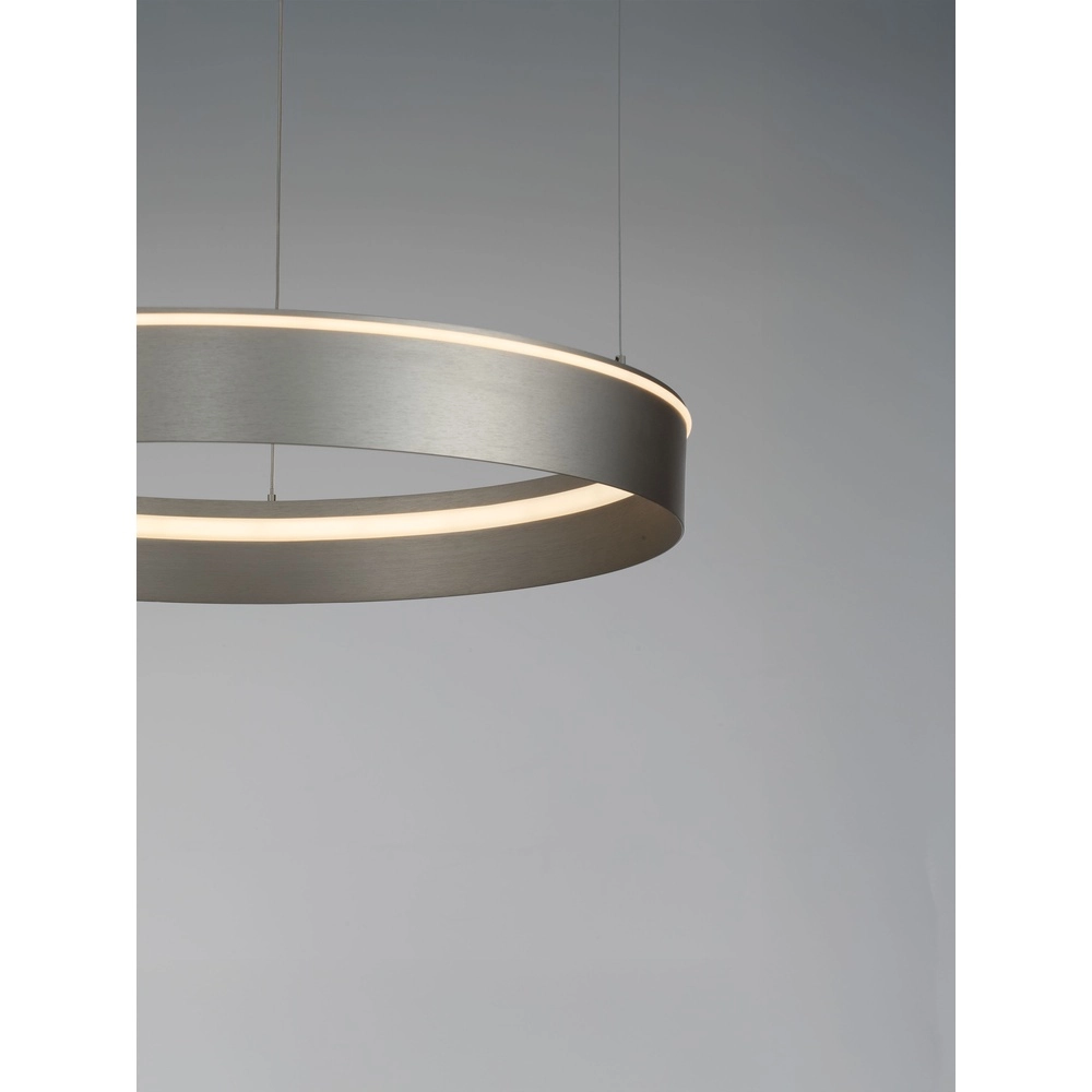 Lampe pendante moderne Olivia nickel Ø 78cm Lyora 5212017494221
