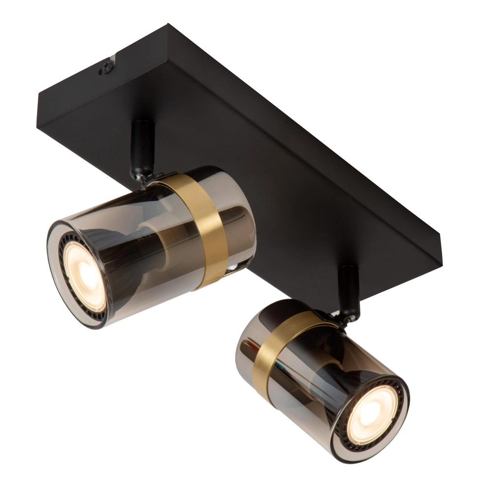 Projecteur de plafond Upton 2-noir clair Lucide 5411212570024