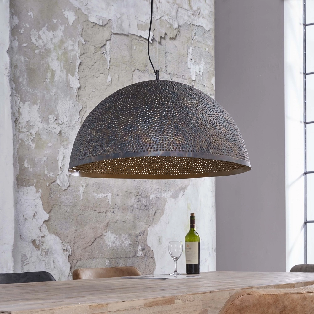 Lampe pendante industrielle XXL Punch Ø 70cm Lyora 8716803512856