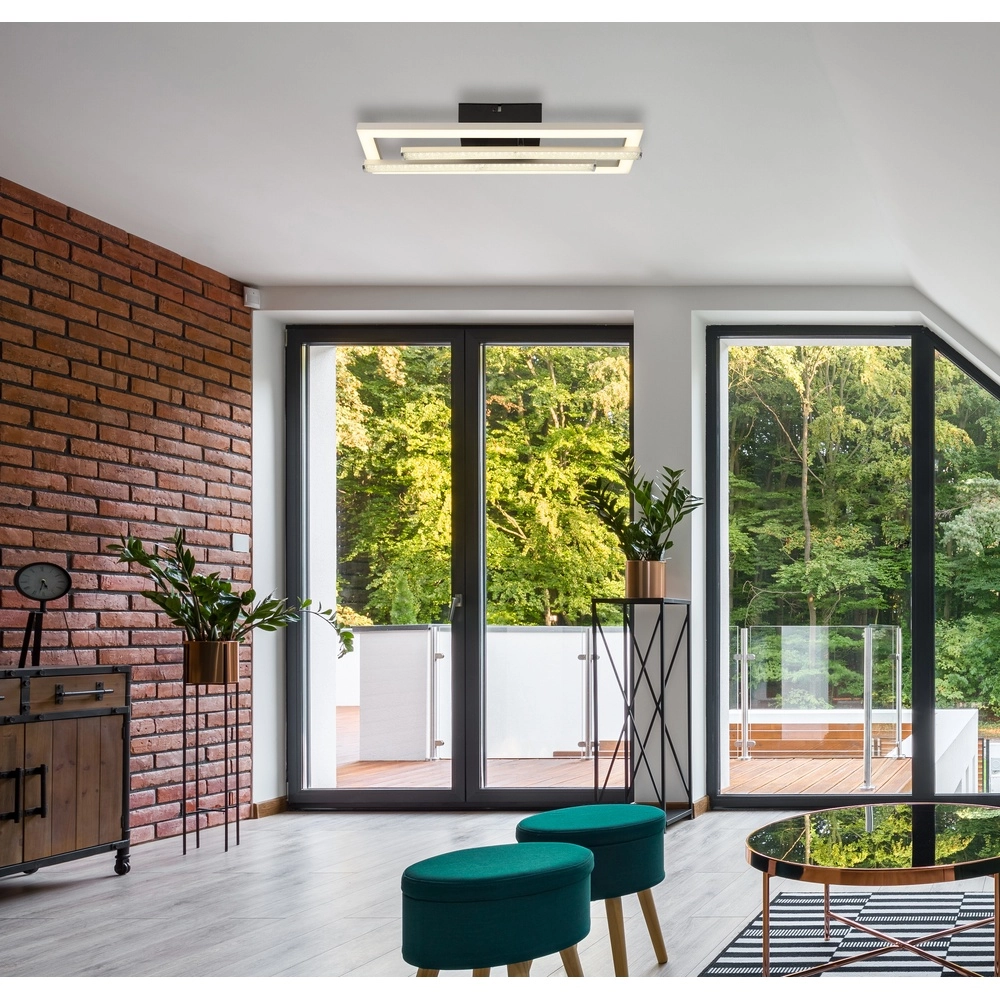 Lampe de plafond Highway noir avec brun sable Globo 9007371447794