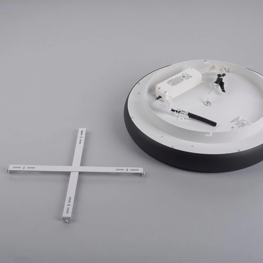 Plafonnier rond Vertigo noir Ø 46,5cm Just Light 4043689994723