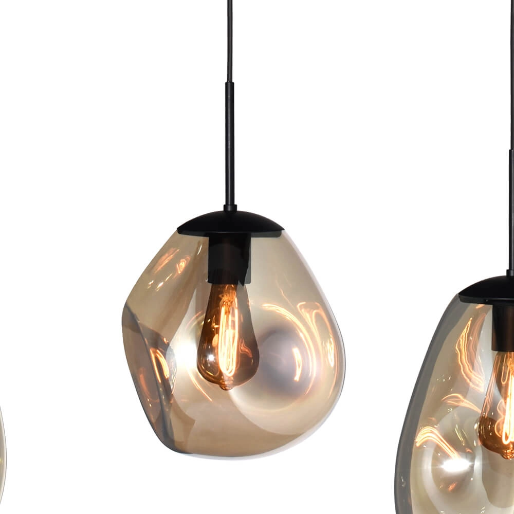 Lampe suspendue Lava Oval 4x verre doré Masterlight 8718121290058